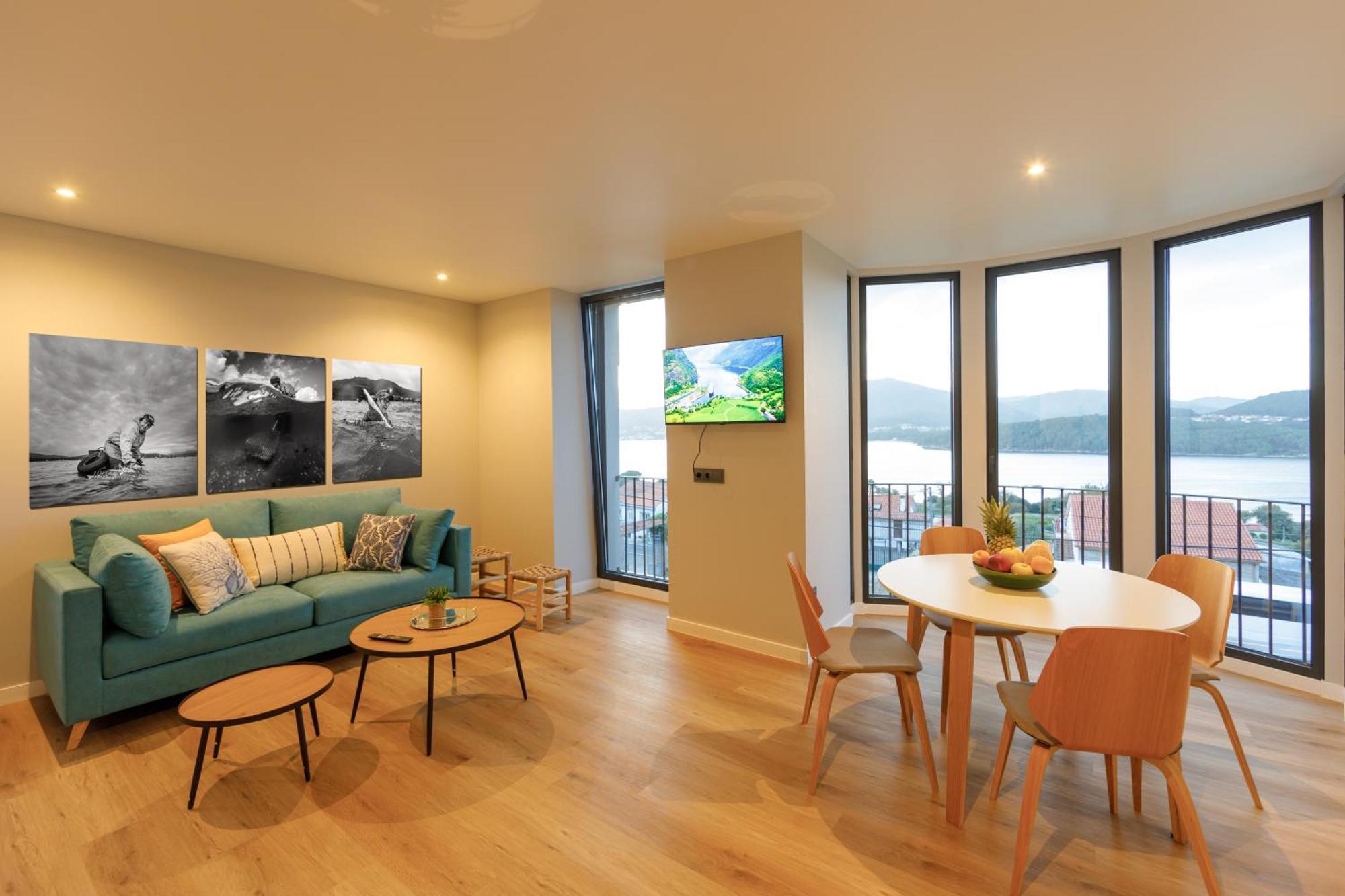 Villa Rosa Apartamentos En Casa Rural Con Vistas Panoramicas A La Ria Noia Zewnętrze zdjęcie