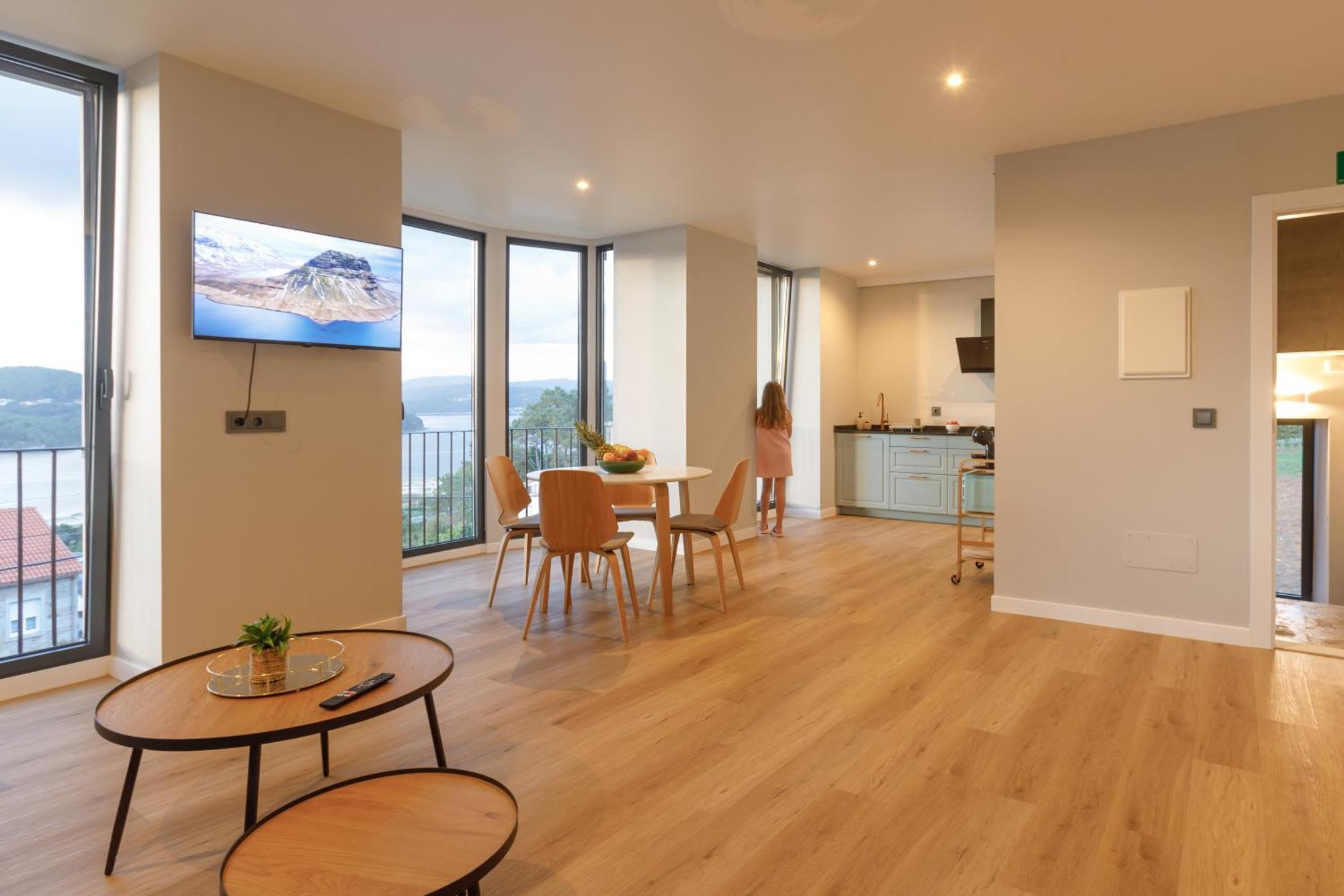 Villa Rosa Apartamentos En Casa Rural Con Vistas Panoramicas A La Ria Noia Zewnętrze zdjęcie