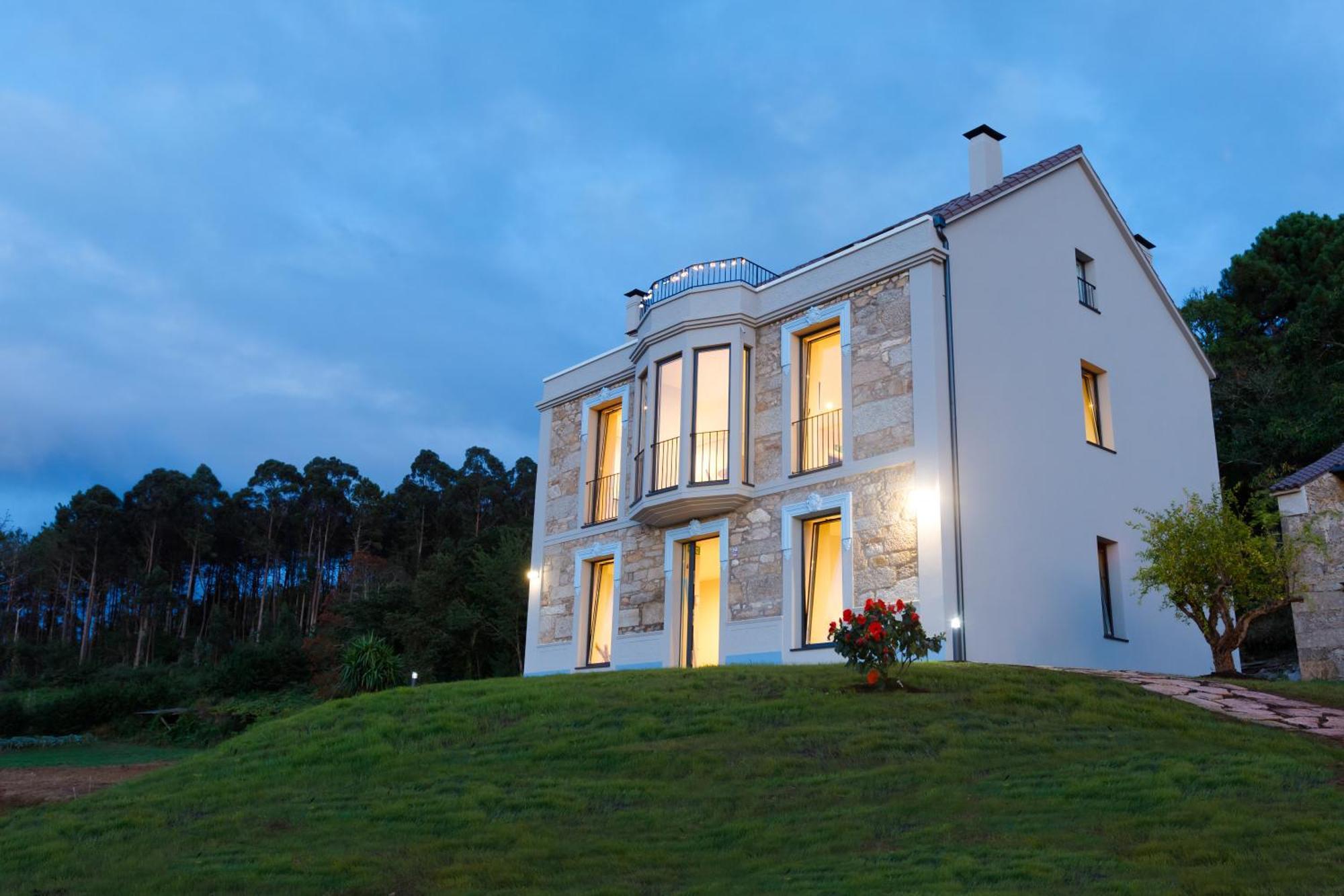 Villa Rosa Apartamentos En Casa Rural Con Vistas Panoramicas A La Ria Noia Zewnętrze zdjęcie